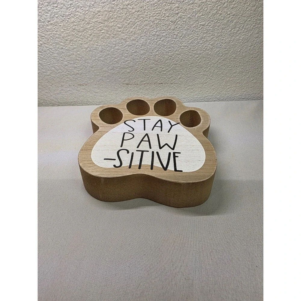 Dog Lover Wooden Block Sitter Sign 